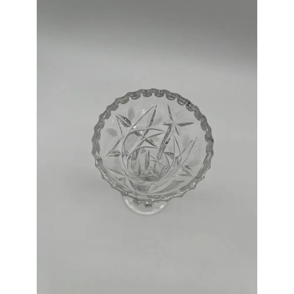 Brilliant Cut Glass Home Decor Classic Tapered Design Flowers Trumpet Vase - 9